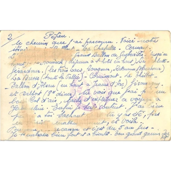 Hartmannswillerkopf Borne limite du front francais et Croix lumineuse Postcard - Picture 2 of 2